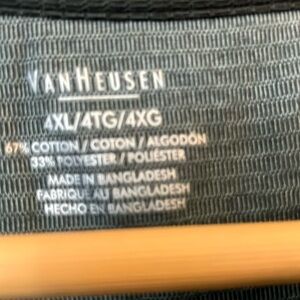 Vanheusenn stripped T shirt big man 4X